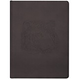 Ежедневник А5 недатиров.Кожевенная мануфактура "Тигр" 136л серый, кожзам