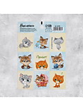 Наклейки детские «Котята», раскраска на обороте, 11×15,5см		