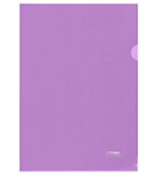 Папка-уголок А4 Стамм фиолетовая прозрачная, пластик 180мк 