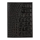 Обложка д/автодок. Befler "Кайман" чёрный, натур.кожа, тиснение, 6 пласт.карм, BV.1.-13