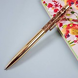 Ручка автомат.MESHU "Gold sand" синяя 1,0мм