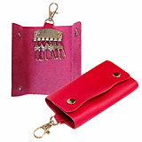 Ключница 11см 7 карабинов, экокожа 