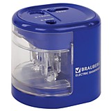 Точилка электрическая Brauberg "Extra" два отверстия 6-8/9-12мм питание от 4 батареек AA