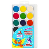 Акварель 16+2цв (золото+серебро) Юнландия "Юный волшебник" медовые 