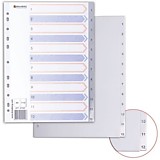 Разделитель листов А4 1-12 Brauberg пластик __