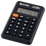 Калькулятор Eleven LC-310NR, 8 разрядов 69*114*14мм черный, карманный, питание от батарейки							
