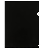 Папка-уголок А4 Стамм черная, непрозрачная 150мкм, пластик