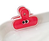 Зажим для бумаг 43*34мм красный, акриловый