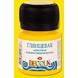 Краска акриловая ЗХК "Декола" 20мл глянцевая Желтая светлая