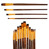 Набор кистей 12шт J.Otten нейлон №1-12 плоские