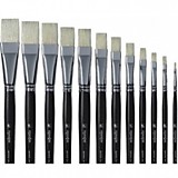 Кисть Щетина №10 плоская "Профи" Байкал L-16.0/5