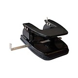 Дырокол Спейс 30л черный, металлический, с линейкой