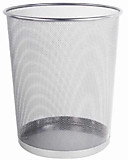 Корзина для бумаг 20л Стамм серебристая сетчатая, металлическая