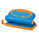 Дырокол Berlingo "Fuze" 10л пластиковый, голубой, с линейкой												