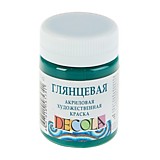 Краска акриловая ЗХК "Декола" 20мл глянцевая Изумрудная