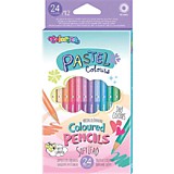 Карандаши 24цв, 12шт двухсторонние, пастельные цвета