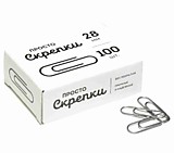 Скрепки 28мм 100шт Глобус Рыльск