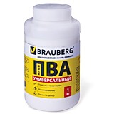 Клей ПВА Brauberg 1кг универсальный (дерево,бумага,картон)