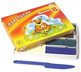 Пластилин 8цв/160гр Гамма "Мультики" со стеком __