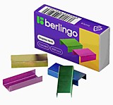 Скобы для степлера №10 Berlingo цветные