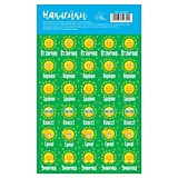 Наклейки-оценки "Солнышко" 10,5*18см 