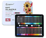 Пастель 36цв масляная Giorgione "Classic color" + 2 белых, круглая, 70*11мм, в метал.пенале