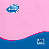 Салфетки 100шт 24*24см Лилия "Розовая"