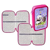 Пенал deVente "Panda" 20,5*12см двухстворчатый, на молнии