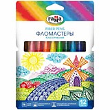 Фломастеры 12цв Гамма "Классические" смываемые, картон