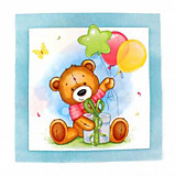 Салфетки "С Днем рождения" Милый Мишка