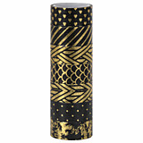 Скотч декоративный 15мм*3м ЧЕРНОЕ ЗОЛОТО, с фольгой, рисовая бумага, ОСТРОВ СОКРОВИЩ