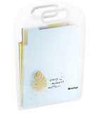 Папка Berlingo "Eco" А4 6отд. вертикальная, с ручкой, 650мкм, прозрачная, с рисунком __