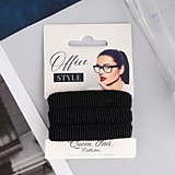 Резинка для волос "Стиль классик" 3шт 5,5см черный 