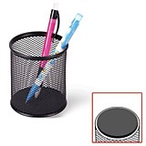 Подставка-стакан Brauberg "Germanium" металл. черная 100*89мм кругл.