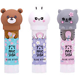 Клей-карандаш 8гр с топпером MeShu "Animals" ассорти, ПВП __