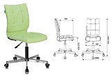 Кресло Бюрократ CH-330M светло-салатовый Velvet 81 крестовина металл хром __