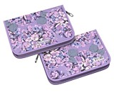 Пенал ErichKrause "Hydrangea" синий 1отд. 135x205x30мм