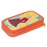 Пенал "Позитивная девчонка" 2отд., тканевый торец