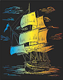 Гравюра Hobbius "Корабль" (мульти) 20*25,5см №57
