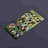 Наклейки "Динозаврики" 10*22см бумажные