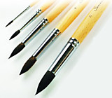 Кисть Белка №1 "Сонет" круглая, длинная лакированная ручка