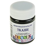 Краска по ткани акриловая 50мл Черная Decola