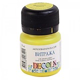 Акрил для витража Лимонная 20мл Декола