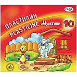 Пластилин 10цв/200гр Гамма "Мультики" со стеком __