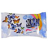 Салфетки влажные 15шт "100% Чистоты без запаха"