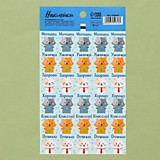 Наклейки-оценки "Котик" 10,5*18см 