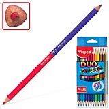 Карандаши 24цв/12шт Maped "Color Pep`s" двусторонние, трехгран., заточен.