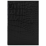 Обложка для паспорта Brauberg "Passport" черная натур.кожа крокодил