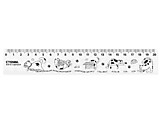 Линейка 20см СТАММ "Коты" пластиковая, широкая	