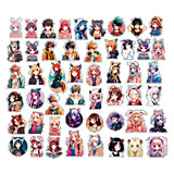 Наклейки ПВХ MESHU "Neko", 50шт																		